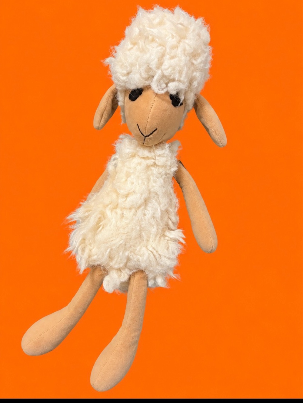 Jellycat Cream & Tan Curly Lamb Plush
